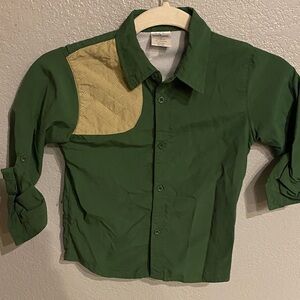 Boys blue quail button down 4T